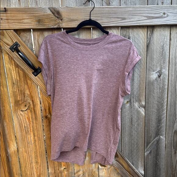 Lululemon Box It Out Short Sleeve Heathered Oxblood Size 10 - Picture 2 of 7